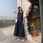 Sleeveless Retro High-waist Dress Black - One Size
