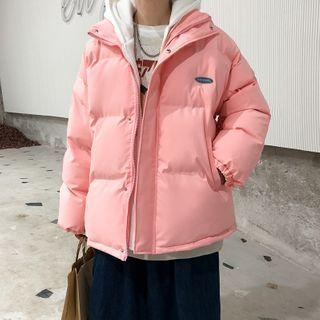 Hooded Mock Two Piece Padded Coat