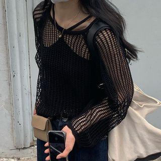 Pointelle Knit Top / Halter Camisole Top