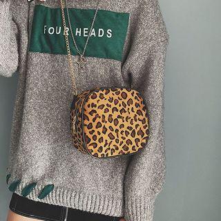Zebra / Leopard-print Crossbody Bag