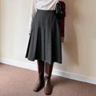 Woolen Box-pleat Skirt