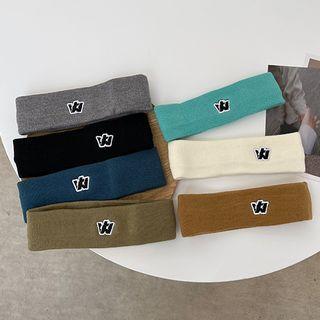 Letter W Embroidered Sport Headband