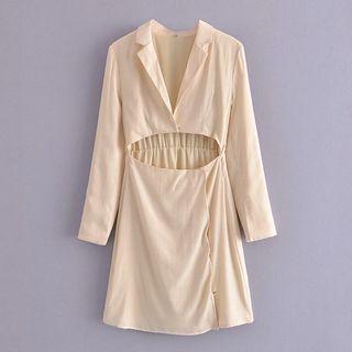 Mock Two-piece Cutout Shirtdress