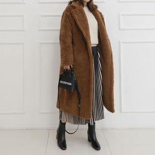Loose-fit Sherpa-fleece Coat