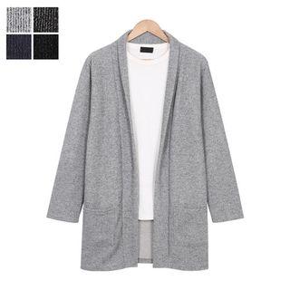 Buttonless Long Shawl-collar Cardigan