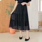 Tiered Lace Long Skirt