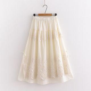Lace A-line Skirt White - One Size