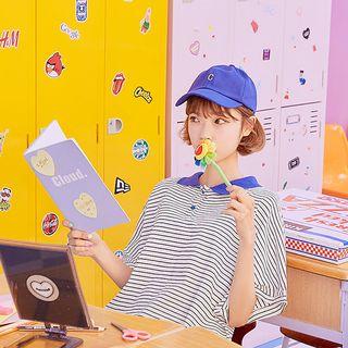 Nothing Happening Striped Mini Polo Dress