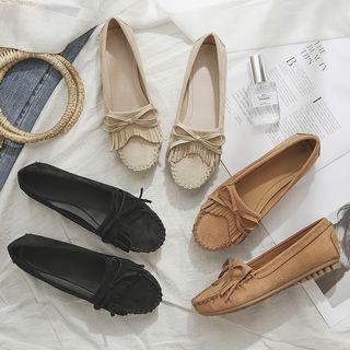 Faux Suede Tassel Moccasins