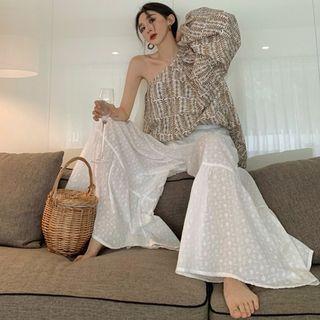Embroidered High-waist Culottes