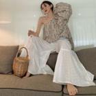 Embroidered High-waist Culottes