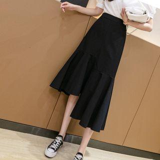Asymmetrical Hem Mermaid A-line Skirt