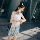 Print Lace Swimdress