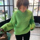 Fluffy Sweater Green - One Size