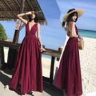 Open Back Slim-fit Sleeveless Dress