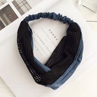 Perforated Trim Denim Hair Band