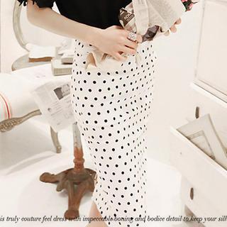 Polka Dot Pencil Skirt