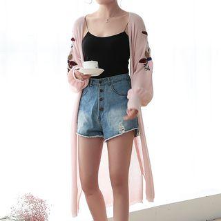 Flower Embroidered Light Cardigan