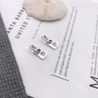 Sterling Silver Lettering Drop Earring 1 Pair - Eh0620 - Silver - One Size
