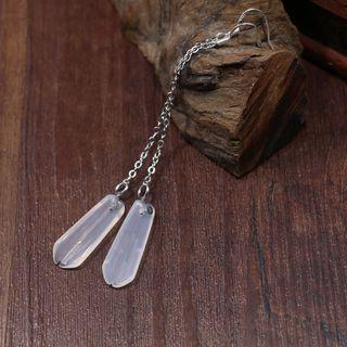 Resin Drop Earring 1 Pair - Silver - One Size