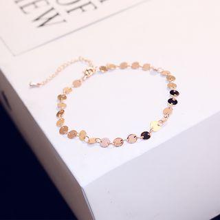 Alloy Disc Anklet As Shown In Figure - One Size