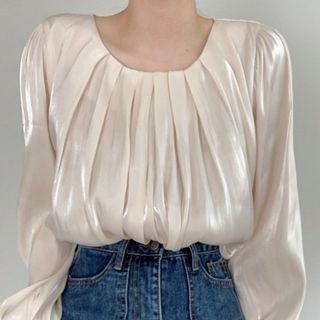 Satin Blouse White - One Size
