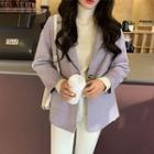 Single-breasted Wool Jacket Lilac - One Size