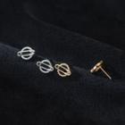 Sterling Silver Rhinestone Safety Pin Stud Earring