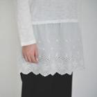 Eyelet-lace Trim Mini T-shirt Dress