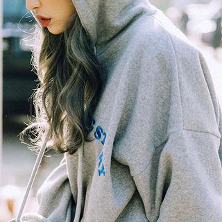 Lettering Loose-fit Cotton Hoodie