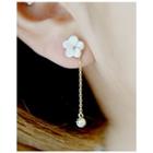 Mother-of-pearl Flower Drop Earrings