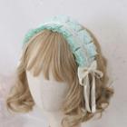 Lace Headband Headband - Bow - Mint Green - One Size