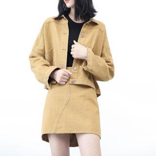 Set: Stitched Jacket + Mini Skirt