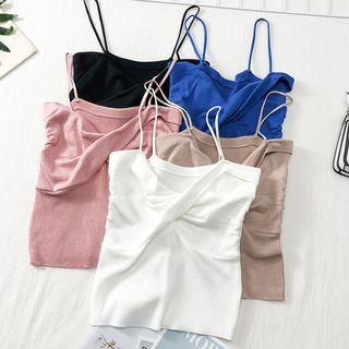 Sleeveless Knotted Light Knit Top