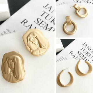 Brushed Alloy Earring (various Designs)