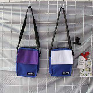 Canvas Color Panel Shoulder Pouch