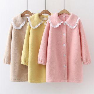 Eyelet Lace Trim Coat