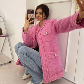 Vivid Faux-pearl Tweed Jacket