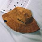 Letter Corduroy Bucket Hat