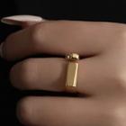 Square Open Ring Gold - One Size