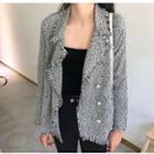 Fray Trim Long-sleeve Jacket