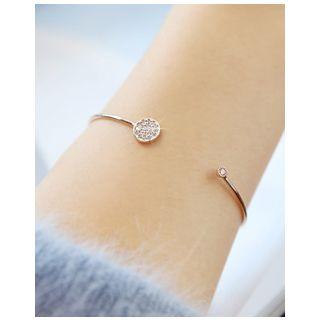 Rhinestone Slim Open Bangle