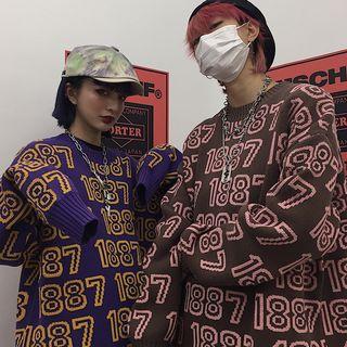 All Over Number Sweater