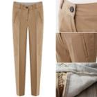 Brushed Fleece-lined Slim-fit Pants