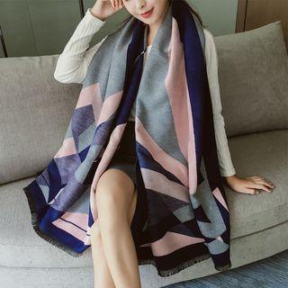Color Panel Neck Scarf