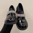 Block-heel Embellished Loafers