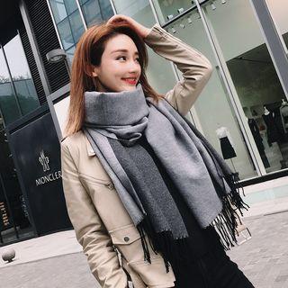 Fringed Two Tone Winter Scarf
