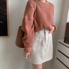 Fly-front A-line Mini Skirt