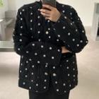 Dotted Quilted Jacket Black - One Size