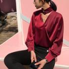 Choker Blouse Wine Red - One Size